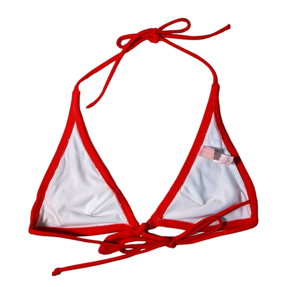 Victoria's Secret Red String Bikini Top with Bow - Picture 2 of 5